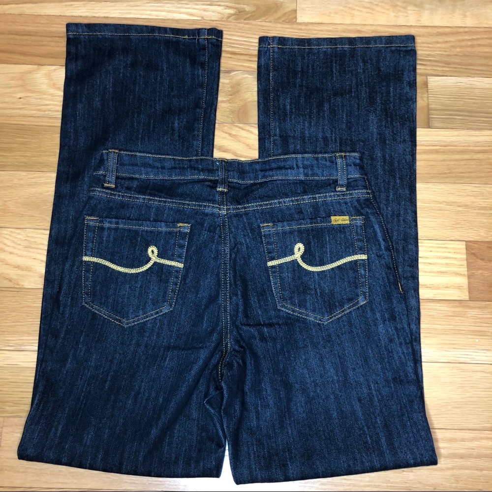 Bill Blass Womens Blue Jeans Size 8 Triangular Fit - Picture 3 of 7